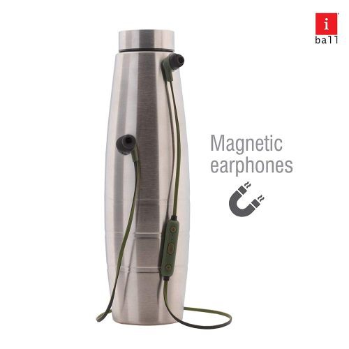 iBall EarWear Sporty Wireless Bluetooth Headset with Mic for All Smartphones (Military Green)
